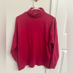 Nordstrom Vibrant Fuchsia Turtleneck Long Sleeve Top